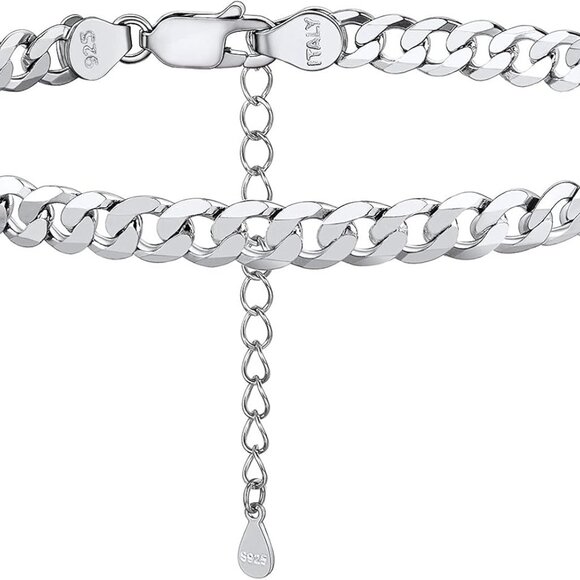 Sterling Silver Ankle Bracelet Women Adjustable Summer Beach Jewelry Dainty - Picture 8 of 8